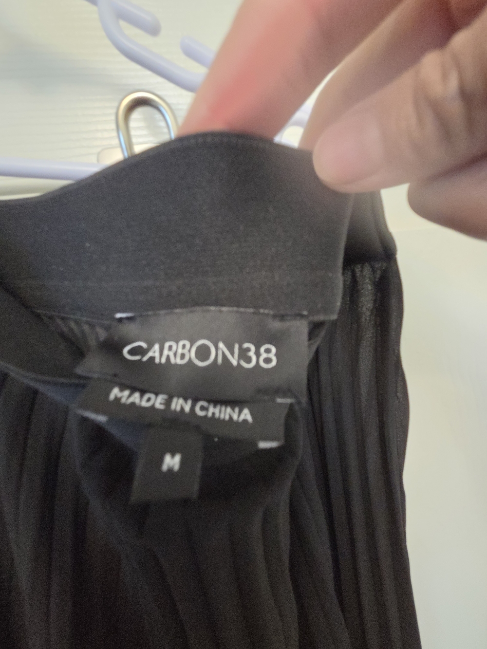 Carbon38 Black Pleated Maxi Skirt with Side Slit - Picture 7 of 7